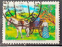 C 1779 Brazil Stamp Arbrafex Argentina Costumes Gauchos Horse Carrete Barrow 1992 Circulated 7 - Usati