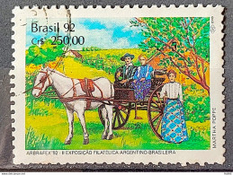 C 1779 Brazil Stamp Arbrafex Argentina Costumes Gauchos Horse Carrete Barrow 1992 Circulated 8 - Gebraucht