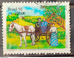 C 1779 Brazil Stamp Arbrafex Argentina Costumes Gauchos Horse Carrete Barrow 1992 Circulated 4 - Usati