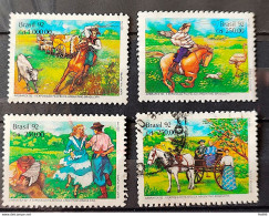 C 1778 Brazil Stamp Arbrafex Argentina Costumes Gauchos Music Gaita 1992 Complete Series Circulated 5 - Gebruikt