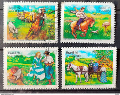 C 1778 Brazil Stamp Arbrafex Argentina Costumes Gauchos Music Gaita 1992 Complete Series Circulated 3 - Used Stamps