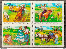 C 1778 Brazil Stamp Arbrafex Argentina Costumes Gauchos Music Gaita 1992 Complete Series - Nuovi