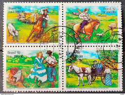 C 1778 Brazil Stamp Arbrafex Argentina Costumes Gauchos Music Gaita 1992 Complete Series Circulated 1 - Gebraucht