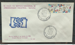Brazil Envelope PVT FIL 019 1992 SENAI Computer Microscope Education Cbc Rj - FDC