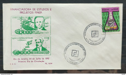 Brazil Envelope PVT FIL 018 1992 Finep Science Train Car CBC RJ - FDC