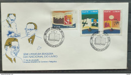 Brazil Envelope FDC 577 1992 Book Day Writers Literature CBC AL - FDC