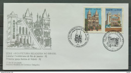 Brazil Envelope FDC 553 1992 Religious Architecture Church Religion CBC RJ 01 - FDC