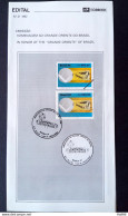 Brazil Brochure Edital 1992 21 Great East Maconaria With Stamp CBC DF Brasília - Storia Postale