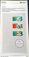 Brazil Brochure Edital 1992 12 Environment Map Flag Without Stamp - Storia Postale