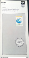 Brazil Brochure Edital 1992 06 Olympiadas Barcelona Without Stamp - Storia Postale