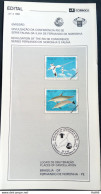 Brazil Brochure Edital 1992 04 Rio 92 Conference Fauna Fernando De Noronha Dolphin Bird Without Stamp - Storia Postale