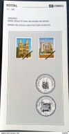 Brazil Brochure Edital 1992 01 Architecture Religiao Church With Stamp - Cartas & Documentos