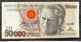 Brazil Banknote C 226 50000 Cruzeiros Chamber Cascudo Literature 1992 Fe 7153 - Brasile