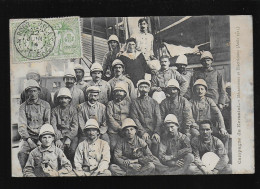 Campagne Du Kersaint Mécaniciens Et électriciens Photo De Groupe Sur Le Bateau ,  Timbre Stamp New Hebrides - Vanuatu