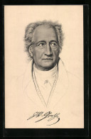 Künstler-AK Johann Wolfgang Von Goethe, Darstellung Des Gealterten Dichters  - Writers