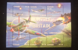 O) 2000 GRENADA, BATTLE OF BRITAIN, MESSESCHMITT BOMB BLAST, MSUPERMARINE SPITFIRE, FLYING BOMB, U-BOAT, ACK- ACK GUN UN - Grenada (1974-...)