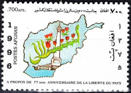 AFH007 Afghanistan 1996 Revolution Day - Map1v MNH - Afghanistan