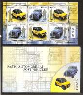 LITHUANIA 2013●Europa●Postal Transport●Limited Edition Booklet●Mi 1131-32●MNH - Cars