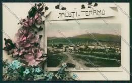 Teramo Città Saluti Da Foto Cartolina QQ4216 - Teramo