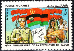 AFH008 Afghanistan 1984 Independence Day-Flag 1v MNH - Afganistán