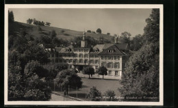AK Weissbad, Blick Auf Das Hotel Und Das Kurhaus Mit Dem Tennisplatz  - Weissbad 