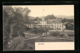 AK Weissbad, Das Kurhaus Mit Den Parkanlagen Davor  - Weissbad 