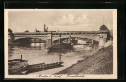 AK Minden I. W., Am Ufer Neben Der Kanalbrücke  - Minden