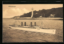 AK Hamburg-Wittenbergen, Ausflugsdampfer Mit Blick Zum Turm  - Altona