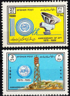 AFH018 Afghanistan 1989 Earth Satellite Station 2v MNH - Afghanistan