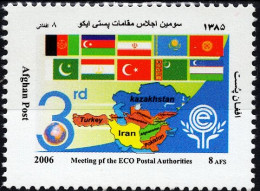 AFH021 Afghanistan 2006 Cooperative Organizations - Flag Map 1v MNH - Afganistán