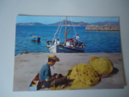 GREECE  POSTCARDS ΨΑΡΑΔΕΣ ΜΠΑΛΩΝΟΝΤΑΣ ΤΑ ΔΥΧΤΙΑ - Greece