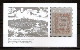 LITHUANIA 1997●First Publication Lithuanian Book Mi Bl 9●MNH - Lithuania