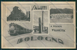 Bologna Città Saluti A Grande Velocità Treno Cartolina QQ9017 - Bologna