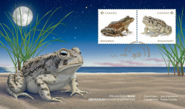 Canada 2024, Endangered Animal, Reptile, Frog, Pond, Leaf,Toad, Egg,Moon, FDC Cover (**) - Lettres & Documents