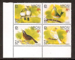 MACAU●MACAO 1995●Birds Stamp Exhibition "Singapore '95"●Vögel●Mi814-18 MNH - Uccelli Canterini Ed Arboricoli