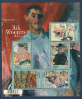 Belgique, België, **, Yv F 4591, Mi BL 205, SG MS 4680, Bel BL 241, Rik Wouters, - 2002-… (€)