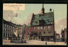 AK Pössneck, Marktplatz Mit Rathaus  - Poessneck