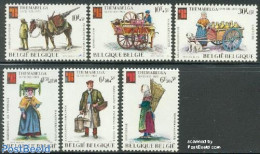 Belgium 1975 Themabelga 6v, Mint NH, Nature - Various - Dogs - Horses - Costumes - Folklore - Street Life - Unused Stamps