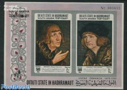 Aden 1967 Cranach Painting S/s Imperforated, Mint NH, Paintings - Altri & Non Classificati