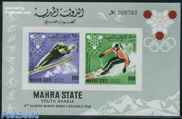 Aden 1967 Mahra, Olympic Winter Games S/s Imperforated, Mint NH, Sport - Olympic Winter Games - Altri & Non Classificati