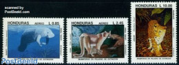 Honduras 1993 Endangered Animals 3v, Mint NH, Nature - Animals (others & Mixed) - Cat Family - Sea Mammals - Honduras