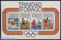 Trinidad & Tobago 1984 Olympic Games S/s, Mint NH, Sport - Transport - Athletics - Cycling - Olympic Games - Sailing -.. - Athlétisme