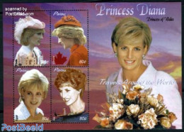 Palau 2003 Death Of Diana 4v M/s, Mint NH, History - Transport - Charles & Diana - Kings & Queens (Royalty) - Ships An.. - Familles Royales