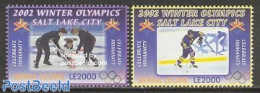 Sierra Leone 2002 Salt Lake City Winter Olympics 2v, Mint NH, Sport - Ice Hockey - Olympic Winter Games - Hockey (sur Glace)