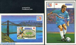 Dominica 1994 World Cup Football 2 S/s, Mint NH, Sport - Football - Dominican Republic