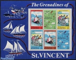 Saint Vincent 1971 Daily Life S/s, Mint NH, Nature - Transport - Various - Fishing - Ships And Boats - Maps - Fishes