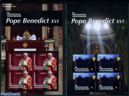 Tanzania 2010 Pope Benedict XVI 2 M/s, Mint NH, Religion - Pope - Religion - Papes