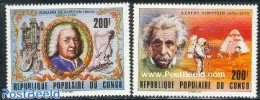 Congo Republic 1979 J.S. Bach, A. Einstein 2v, Mint NH, History - Performance Art - Science - Transport - Nobel Prize .. - Nobelprijs