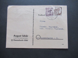 Französische Zone Rheinland Pfalz 1.1949 MiF Nr.17 Und 33 Firmen PK August Schär Kokosweberei Eisenschmitt Eifel - Rheinland-Pfalz