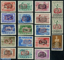 Greece 1946 Overprints 18v, Mint NH - Nuevos